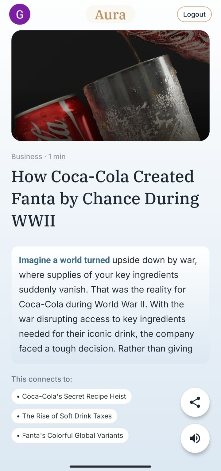 Manhattan Project insight screen in Aura